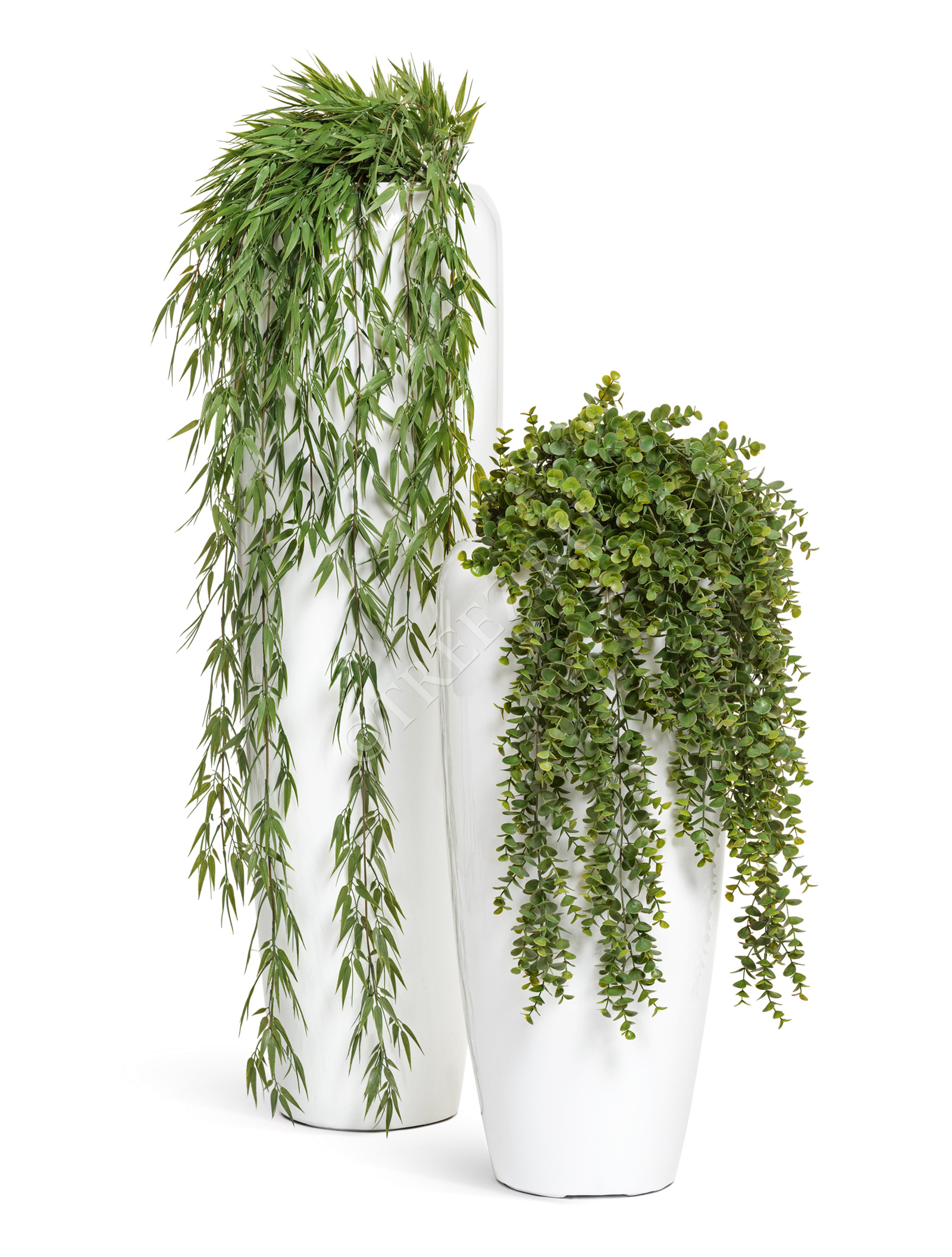 41.3320-05-036-WH-097 Кашпо  Effectory - серия Gloss - Высокий конус Design - Белый глянцевый лак Цветочная коллекция  - Вид №6