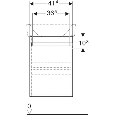 869050000 Шкафчик для раковины Geberit Renova Plan, с одной дверью Geberit  - Вид №16