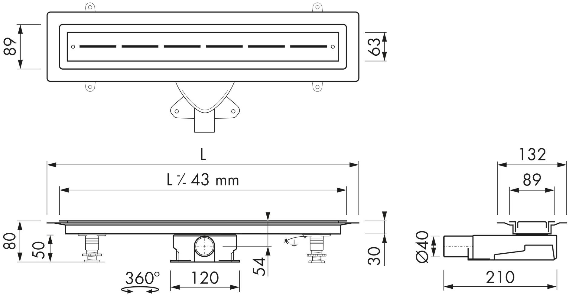 ESS Easy Drain Трап для душа из нержавеющей стали Vinyl sun-id-1417235 - Вид №2