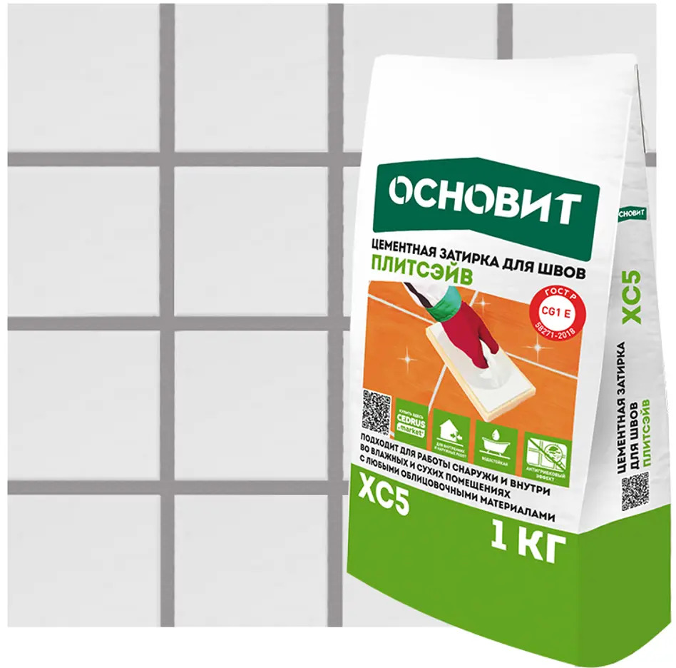 Затирка Основит XC5 для защиты межплиточных швов 87876304