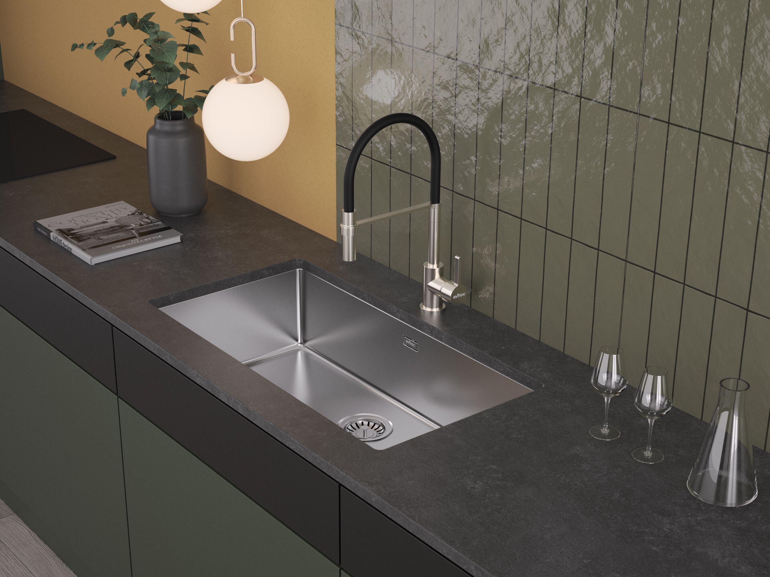 Раковина из нержавеющей стали с одной чашей Evhoc Lumium ARCH-00152084