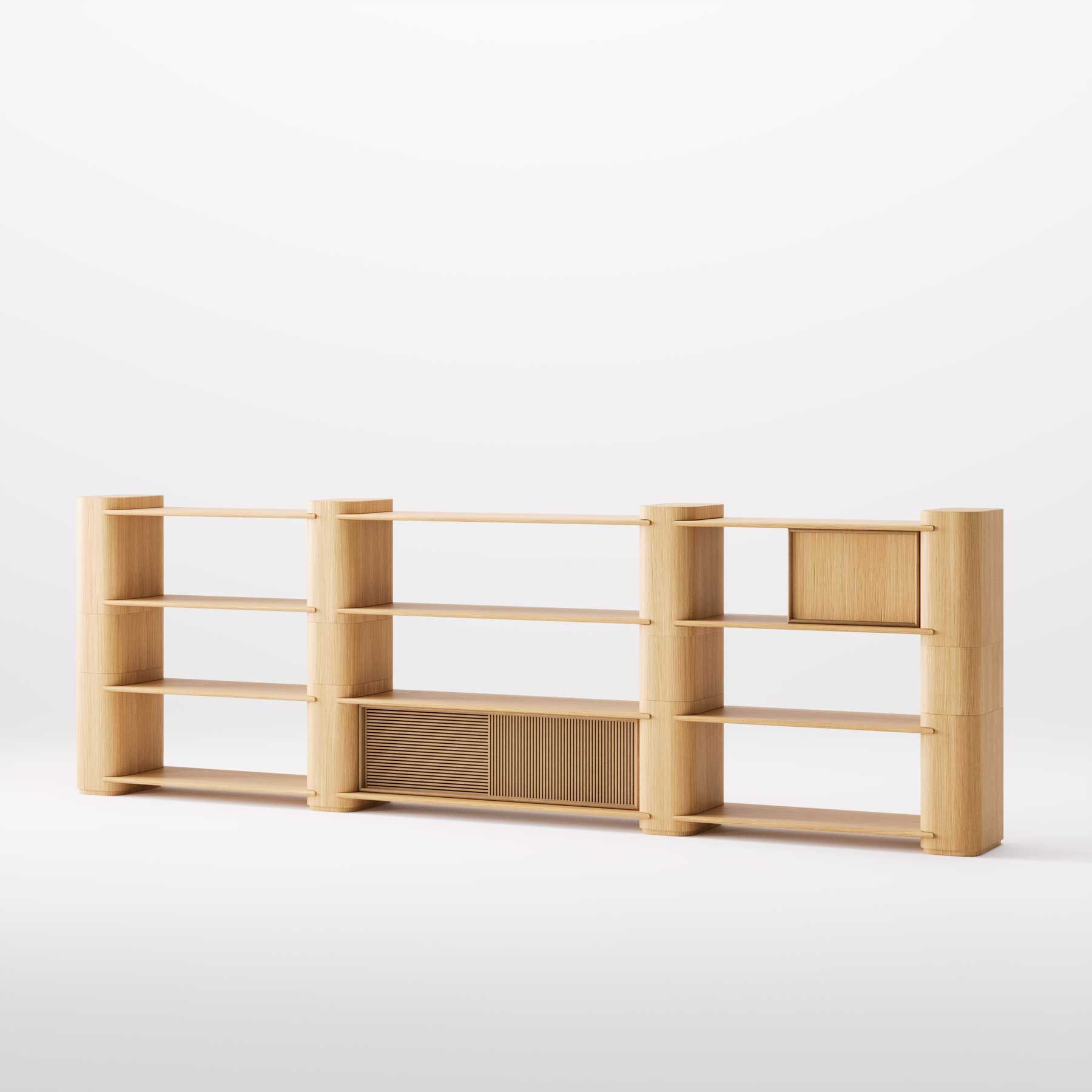 Деревянный самонесущий модульный книжный шкаф Wewood Path ARCH-00032308 - Вид №8