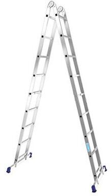 Алюминиевая профессиональная двухсекционная шарнирная универсальная лестница T 209