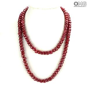 4763 ORIGINALMURANOGLASS Ожерелье с венецианскими бусинами Zattere 94 см