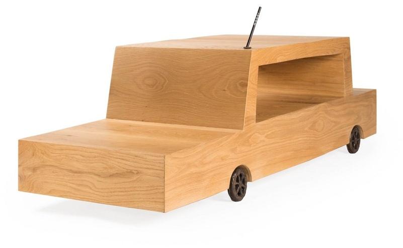 moooi Низкий дубовый журнальный столик с журнальной полкой sun-id-1511487 - Вид №1