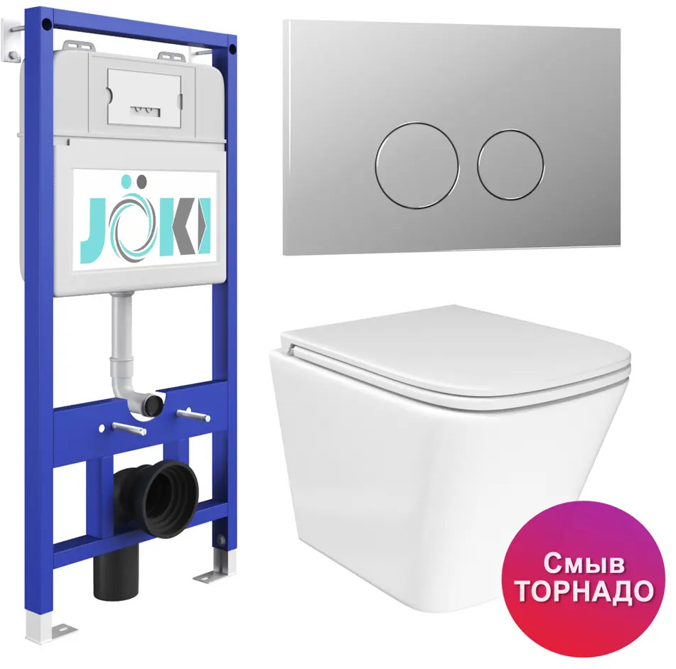 91736572 Комплект инсталляция с унитазом Joki JKS303011102CH цвет белый STLM-0994901