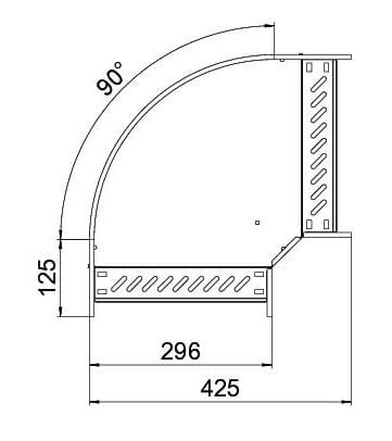 Изогнутый стальной канал OBO Bettermann BlackLine ARCH-00033482 - Вид №6