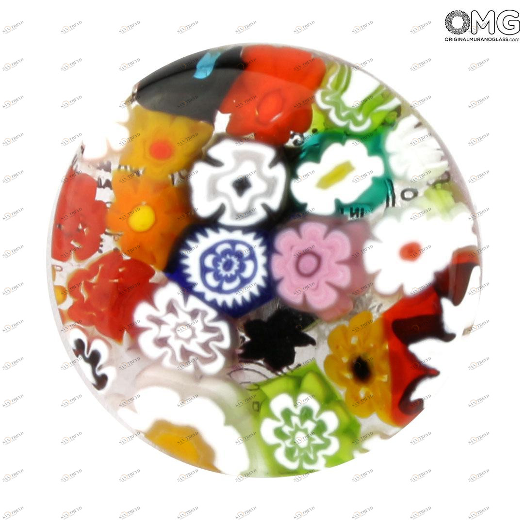 3494 ORIGINALMURANOGLASS Кольцо Валерия - миллефиори - муранское стекло Original Murano Glass OMG 4 см 