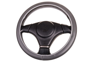 15970536 Оплетка FLEX-1 M, серая, экокожа S01109001 SKYWAY