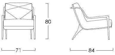 Jetclass Кресло из ткани с подлокотниками Jackie Jjk303 - Вид №3