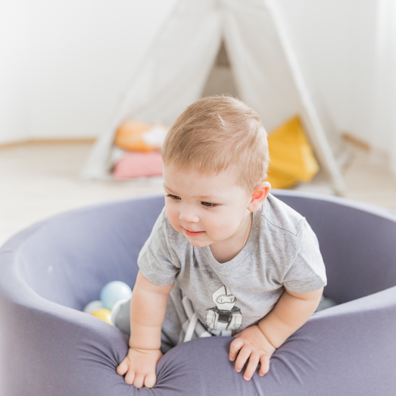 Детский сухой бассейн темно-серый (без шаров) VAMVIGVAM  281504 Серый Santreyd  - Вид №3