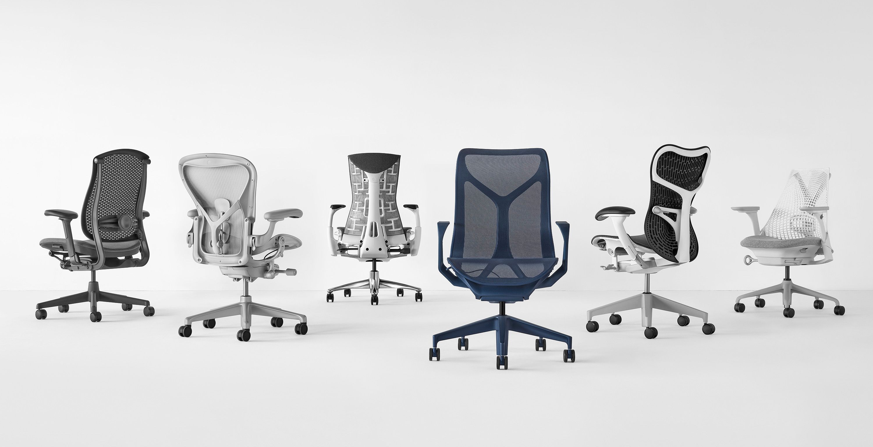 5 спиц подлокотник поворотный операционный офисный стул Herman Miller Sayl ARCH-00001394 - Вид №12