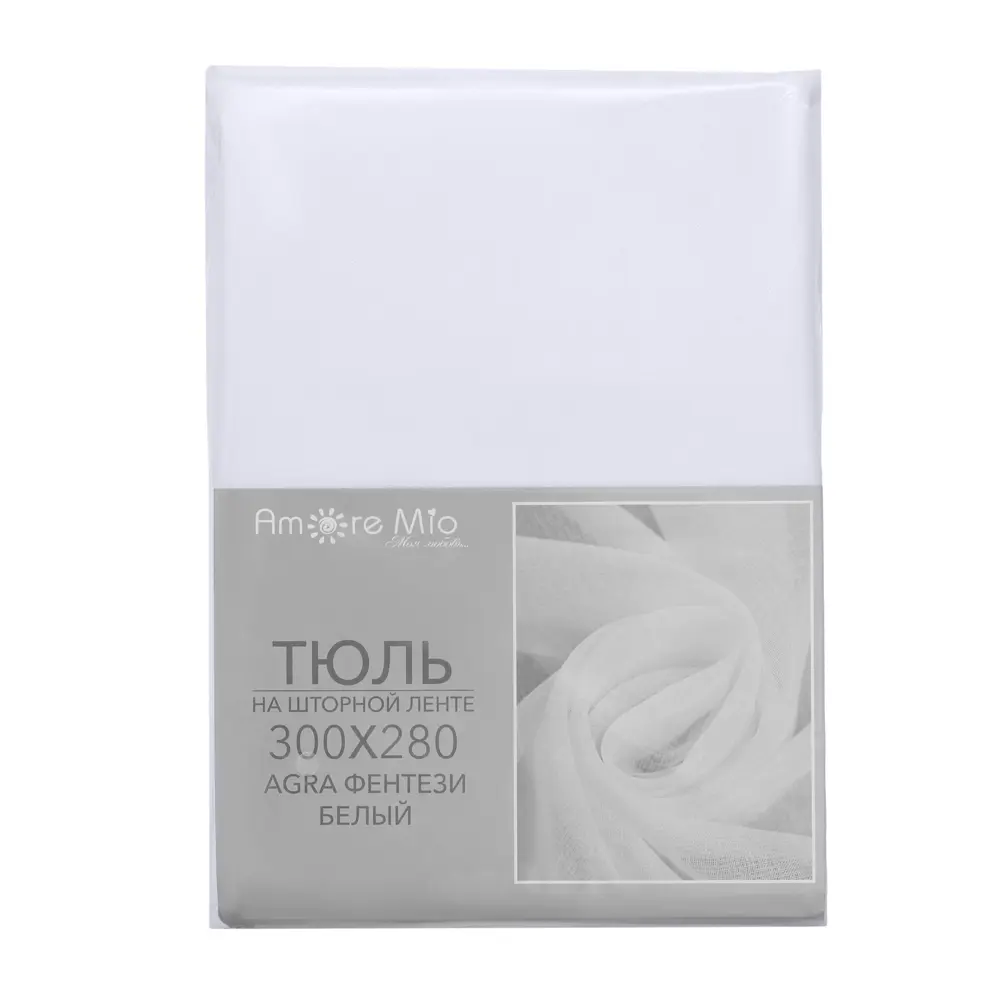 Тюль на ленте Agra 300x280 см фентези цвет белый AMORE MIO STLM-2146386 - Вид №5