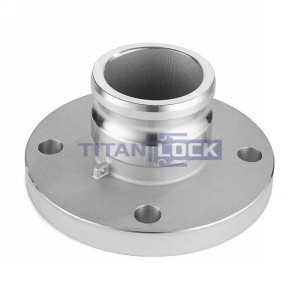 Камлок нержавеющий тип FA, ниппель с фланцем 6", AISI316, TL600FASS TITAN LOCK