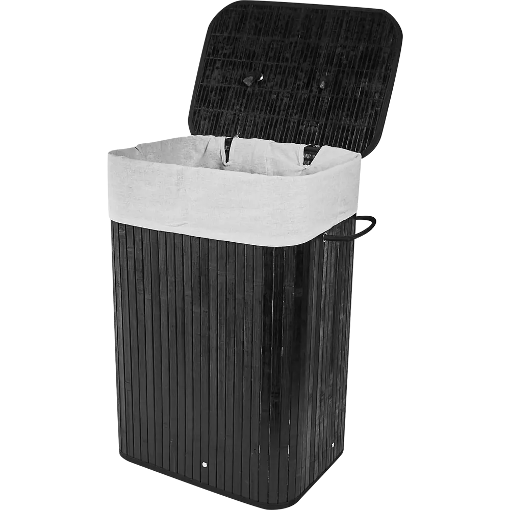 Корзина для белья Vidage Karfa 72 л бамбук цвет черный STLM-2106304 - Вид №1