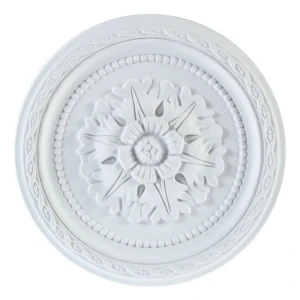 Розетка потолочная полиуретан Decomaster DM-0291 белая диаметр 29 см