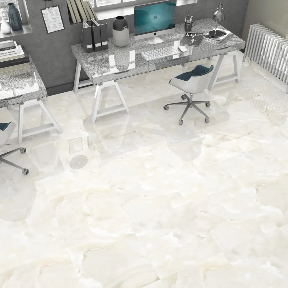 84855267 Керамогранит Arcadia Ceramica Onice Pearl 60x60 см 1.44 м2 глянцевый цвет перламутровый STLM-0056154