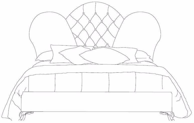 Arvestyle Двуспальная кровать с мягким изголовьем Camelia Ks-e107 - Вид №3