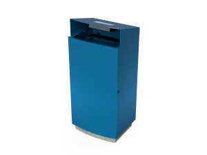 Стальная корзина для мусора с пепельницей