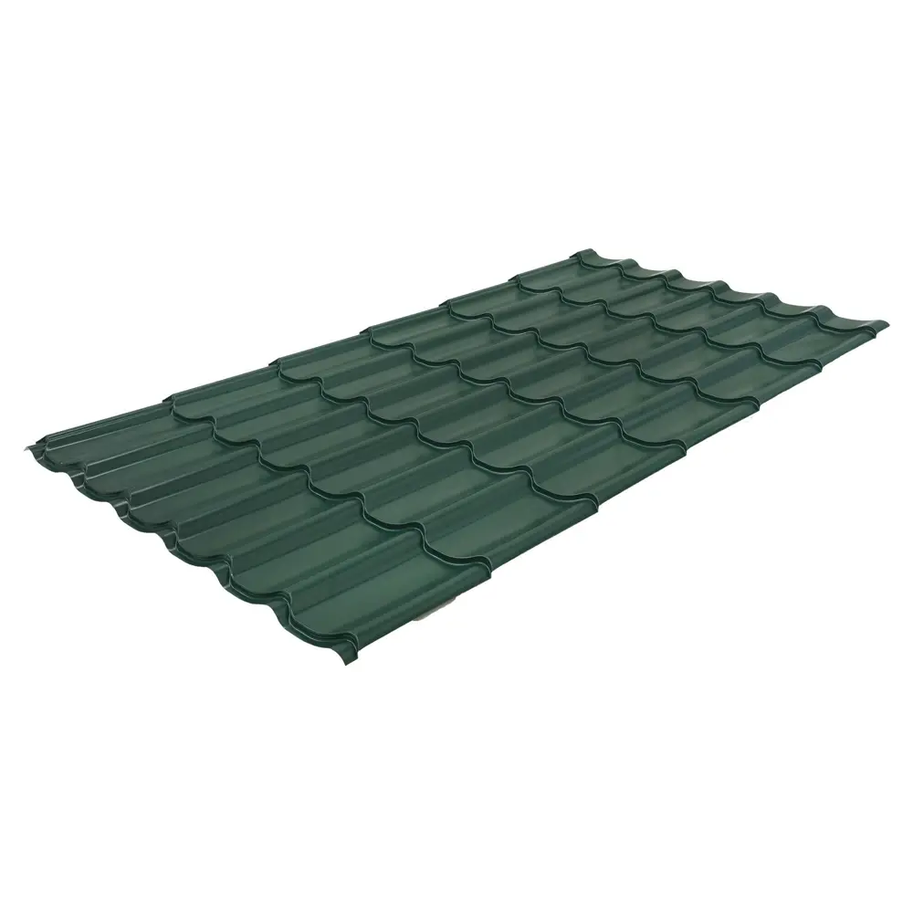 Металлочерепица 0.5 мм ГОСТ 2250x1180 мм RAL 6005 зеленый Grand Line STLM-2150187 - Вид №1