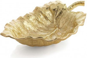 10557871 Michael Aram Чаша-лист большая Michael Aram "Лист слоновьего дерева" 53см Сталь нержавеющая