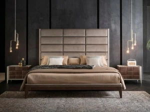 Dall'Agnese Двуспальная кровать из бархата с мягким изголовьем Dama