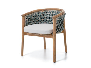 Стул для сада из тикового дерева с подлокотниками