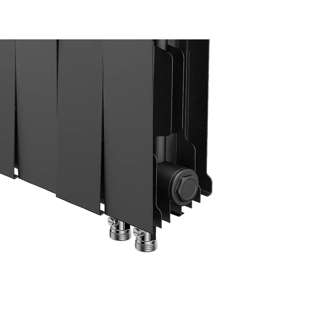 Радиатор секционный Royal Thermo Pianoforte VDR 200/100 18 секций нижнее правое подключение биметалл черный 86733741 STLM-2041651  - Вид №2