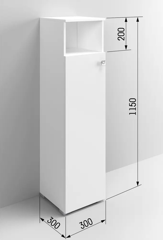 91617119 Шкаф для ванной Regent Style Виола 1н правый напольный 30x115см цвет белый STLM-0988028