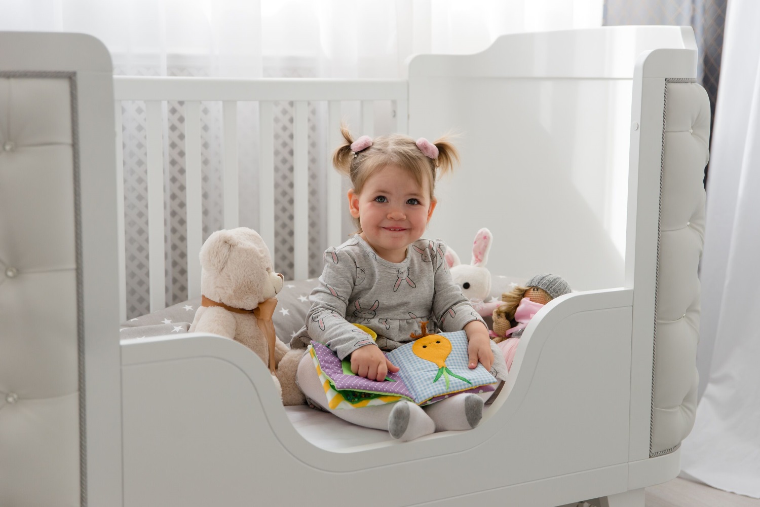 Бортик для кроватки белый Elegance ELLIPSE ELLIPSE ELEGANCE 00-3951279 Белый Santreyd  - Вид №1