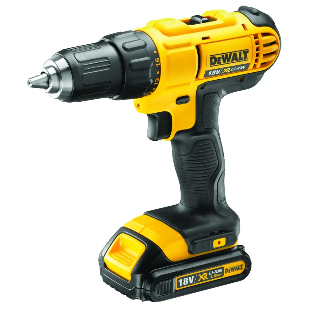 Дрель-шуруповерт аккумуляторная DeWalt DCD771S2, 18 В Li-ion 2х1.5 Ач 18218454 STLM-2066953  - Вид №1