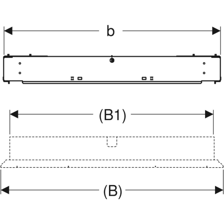 461.452.00.1 Монтажный короб Geberit GIS для зеркального шкафа Geberit ONE высотой 100 см Geberit  - Вид №2