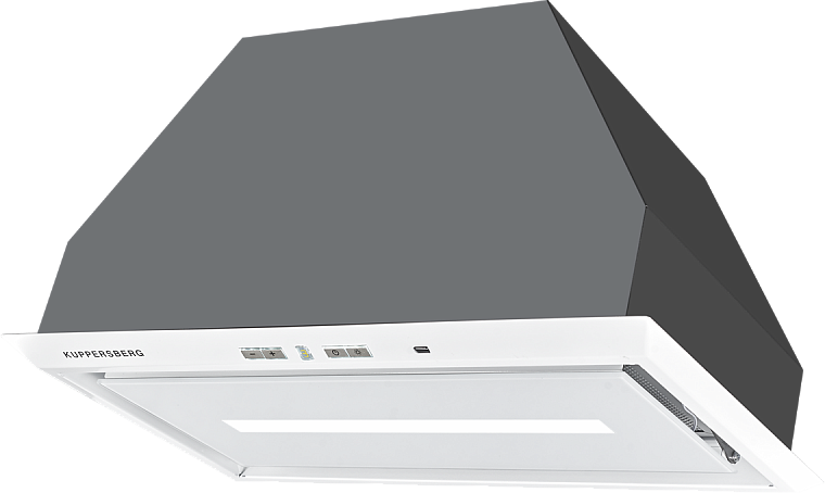 INBOX 54 W Встраиваемая вытяжка, ширина 54 см, отвод/рециркуляция, 1000 м3/час, управление soft touch, 4 скорости, светодиодное освещение 1х13 вт, металлические жироулавливающие фильтры, угольный фильтр (опция), цвет белый Kuppersberg Santreyd 