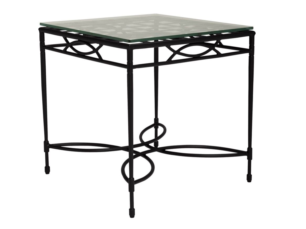 Квадратный стол из нержавеющей стали и стекла JANUS et Cie ARCH-00142006