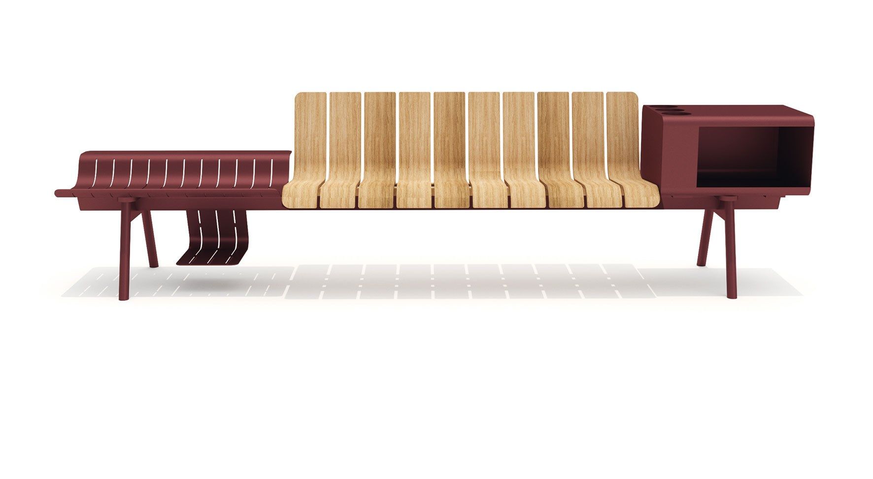 Алюминиевая и деревянная скамья со спинкой Ethimo Ace ARCH-00122616 - Вид №31