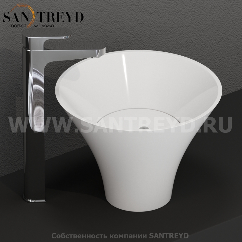 480201 Накладная раковина на столешницу  круглая Kerasan Deco