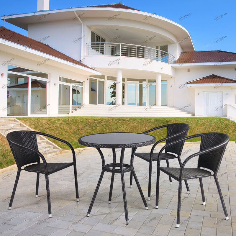 Мебель садовая коричневые на 3 персоны Tini AFINA  130554 Коричневый 