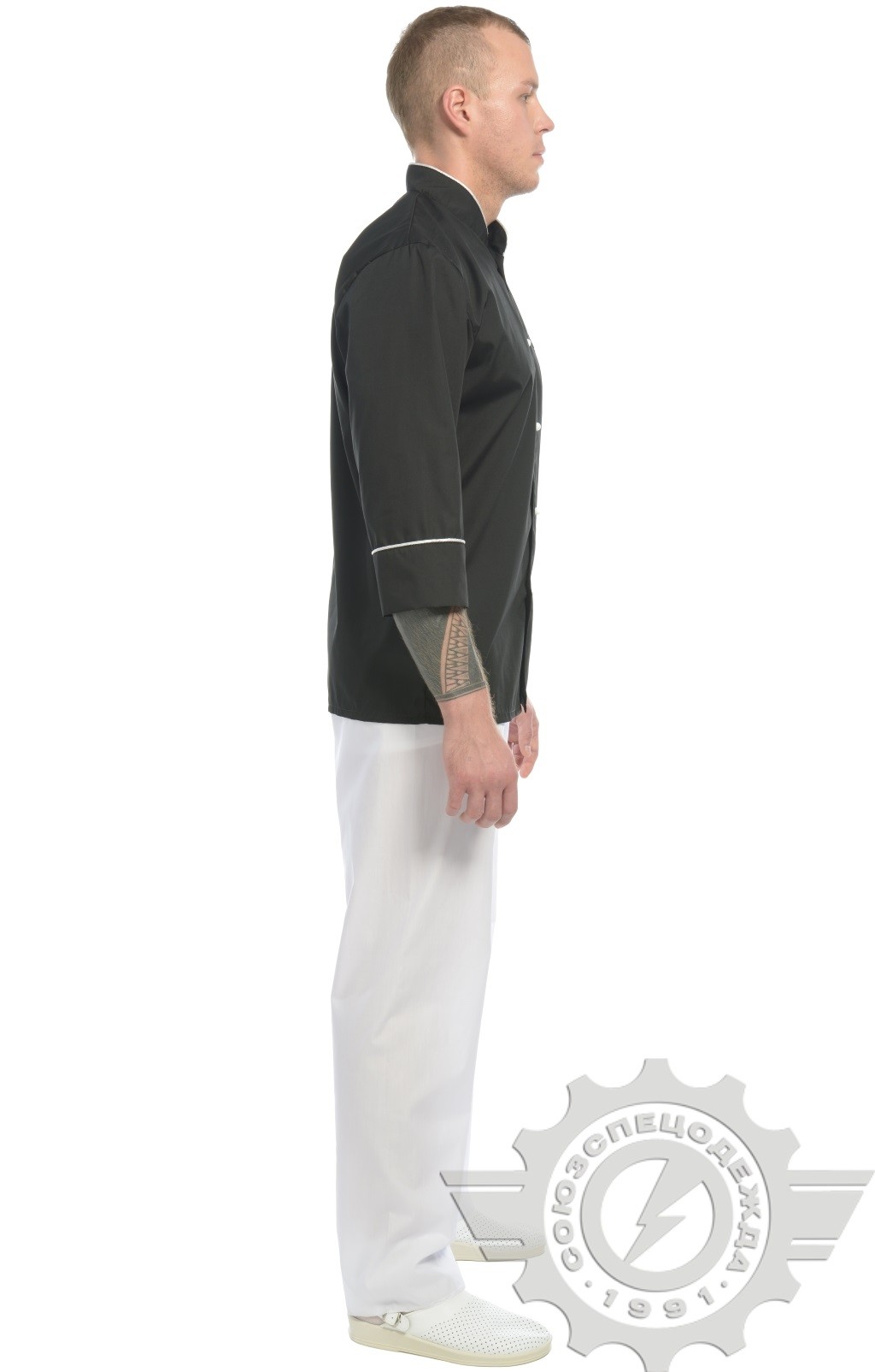 69104 Куртка поварская "Люкс-Лайт" черная  Повар  размер 52-54/182-188 Спецодежда  - Вид №8