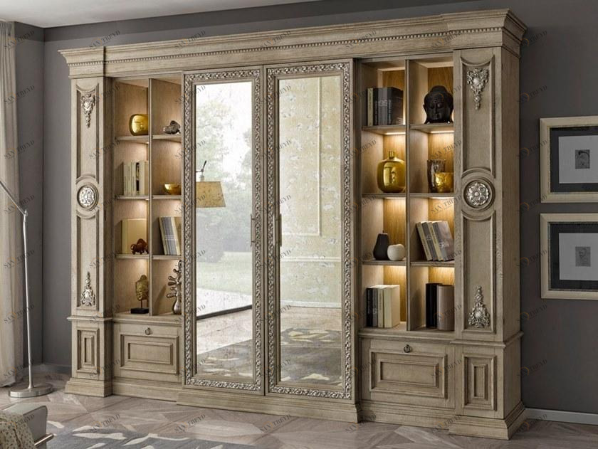 Arvestyle Настенный книжный шкаф из дерева с подсветкой Giulio As-1800