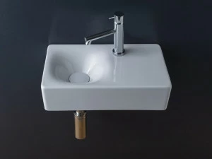 1523 Подвесная раковина настенная овальная Scarabeo Ceramiche Cube белая