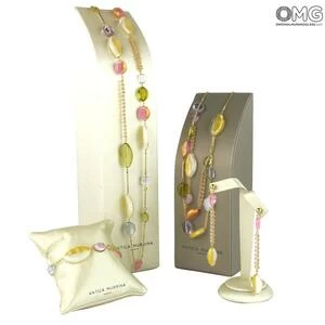 3833 ORIGINALMURANOGLASS Набор украшений Роза - Коллекция Antica Murrina - муранское стекло OMG  см