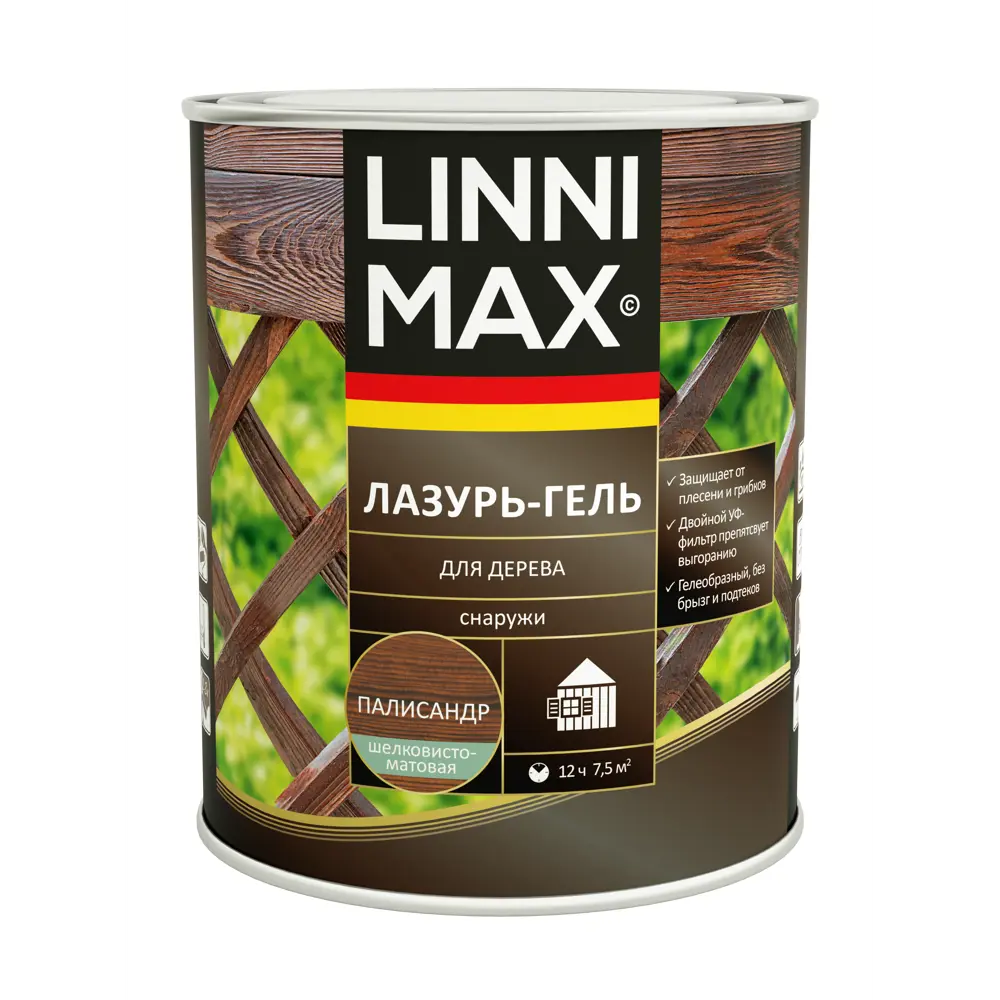 Лазурь-гель для дерева LINNIMAX Палисандр 0.75 л - защита и декор 89349679 STLM-0854133 - Вид №1
