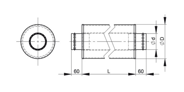 Шумоглушитель 150/0,5 Santreyd sun-id-684056 - Вид №1