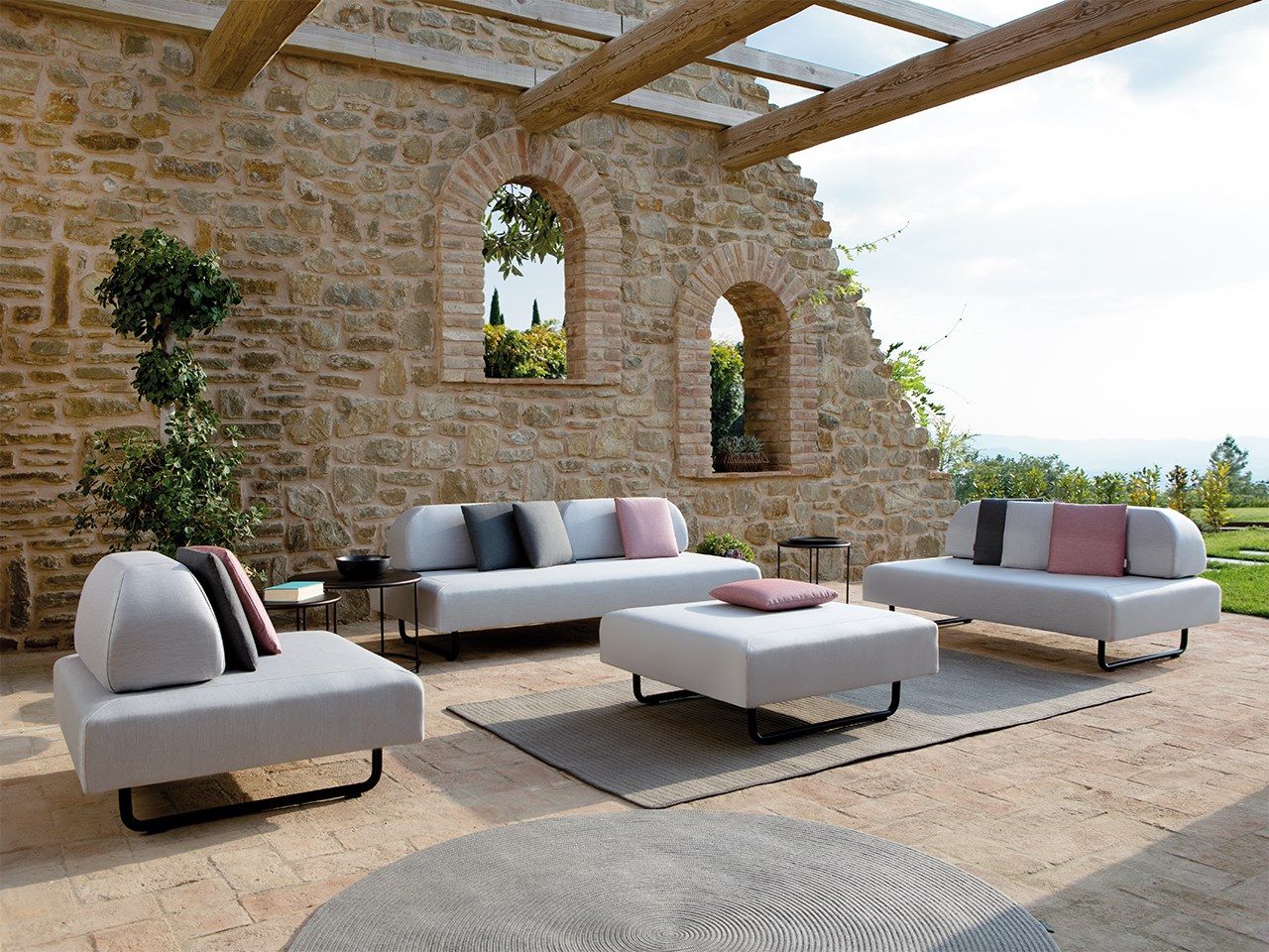Тканевый модульный садовый диван Vermobil SANTA FE ARCH-00146459 - Вид №5