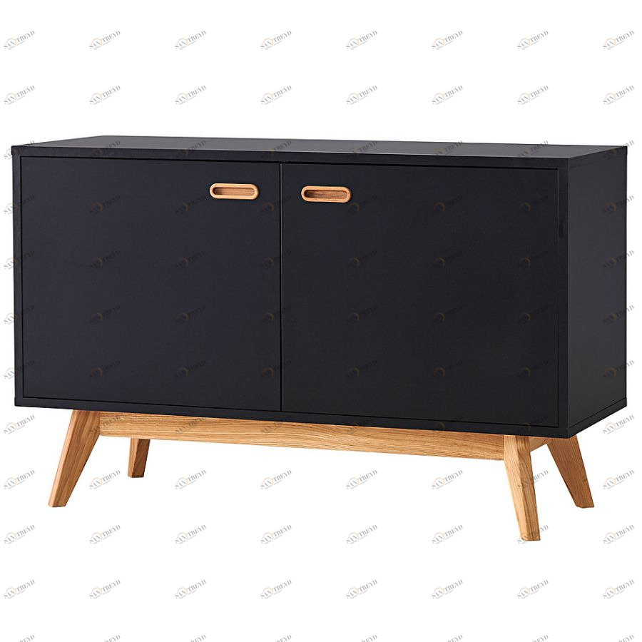 Сервант Tenzo Bess, 72х114х43 см, дуб, черный 2172024