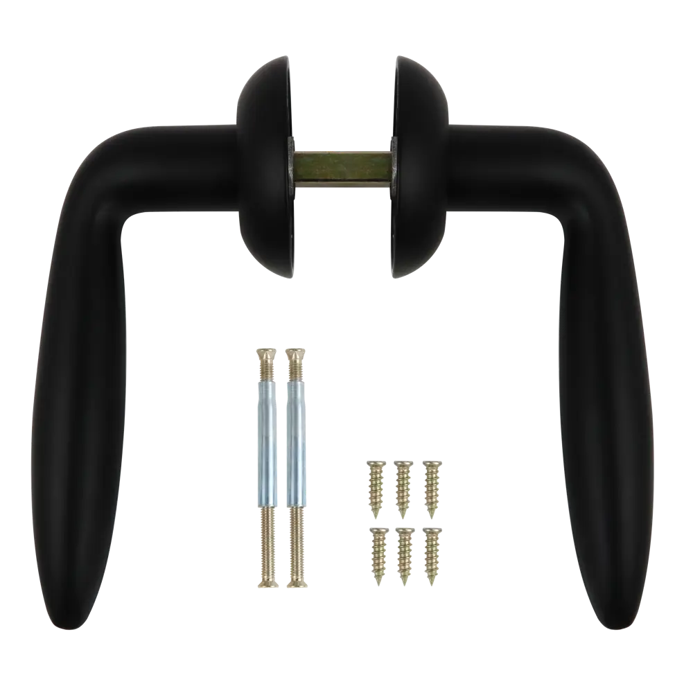 Дверные ручки Edson EDS-74B-R1 в глянцевом черном исполнении 85170359 STLM-0059377 - Вид №1