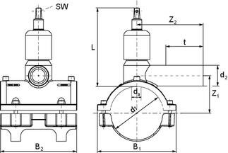 SANIT 05007904090 Врезки под давлением с удлиненным выходным патрубком  - Вид №1