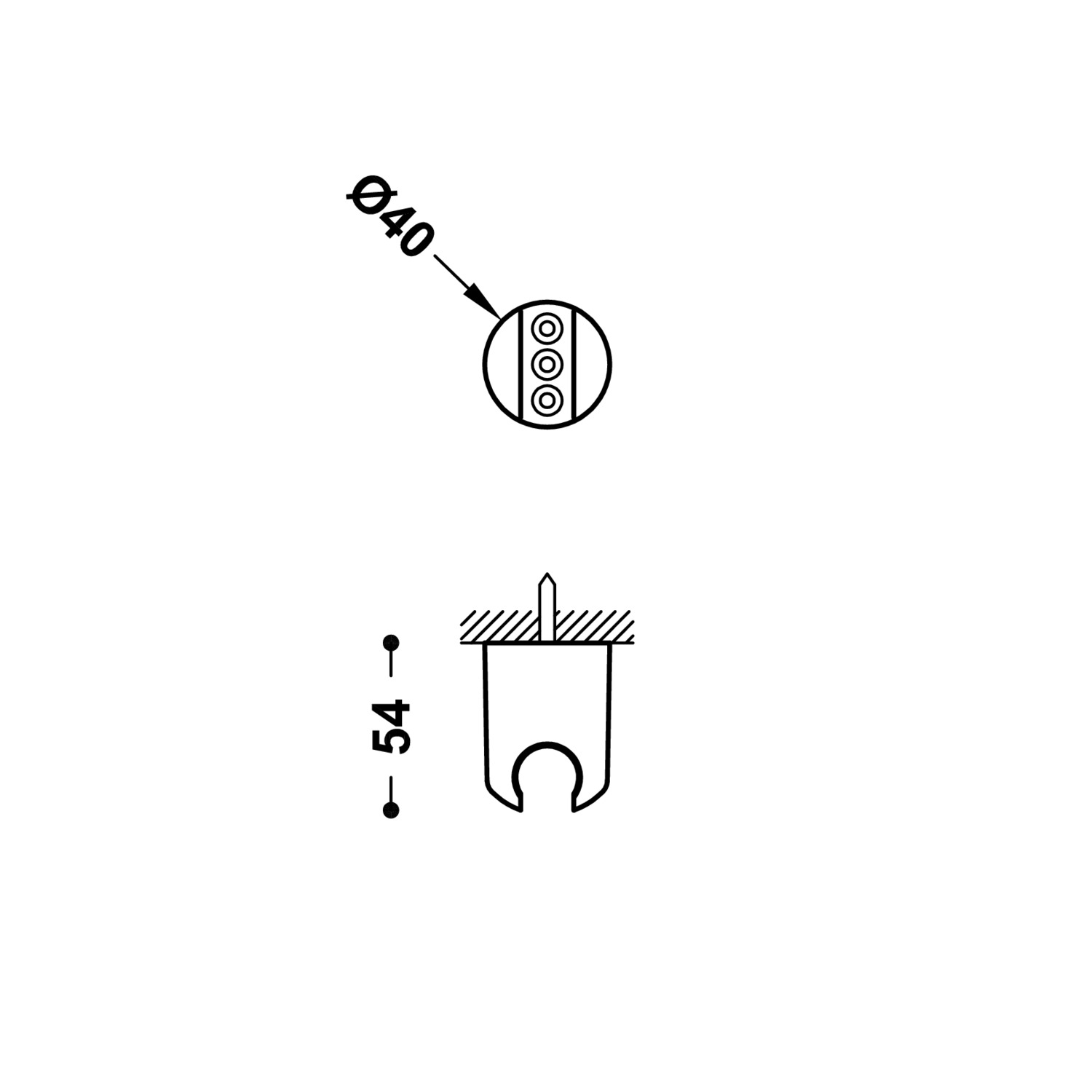 Стационарная опора для ручного душа-9134841 TRES Showers - Вид №1