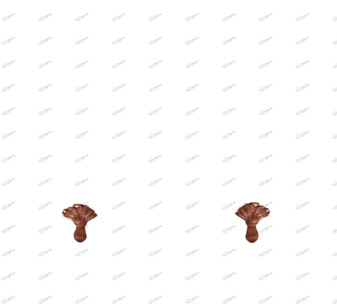 Gentry Home Bexley Cast iron bathtubs with feet Цветочная медь GH101005 