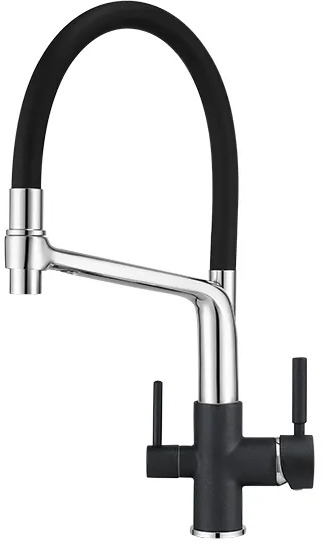 0083, ШВАРЦ (чёрный металлик), СМЕСИТЕЛЬ КУХОННЫЙ